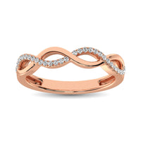 Thumbnail for 10K Rose Gold 1/10 Ctw Diamond Promise Ring