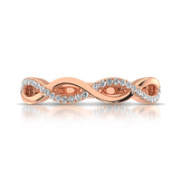 Thumbnail for 10K Rose Gold 1/10 Ctw Diamond Promise Ring