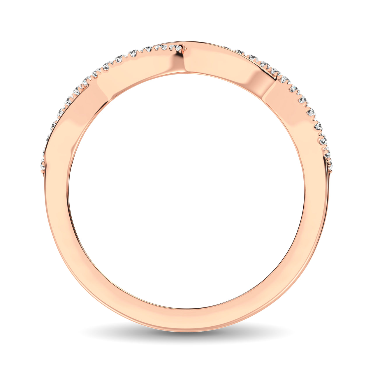 10K Rose Gold 1/10 Ctw Diamond Promise Ring