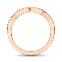 Thumbnail for 10K Rose Gold 1/10 Ctw Diamond Promise Ring