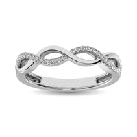 Thumbnail for 10K White Gold 1/10 Ct.Tw. Diamond Fashion Band