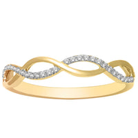Thumbnail for 10K Yellow Gold 1/10 Ctw Diamond Promise Ring