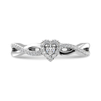 Thumbnail for 10K White Gold 1/5 Ct.Tw. Diamond Heart Ring