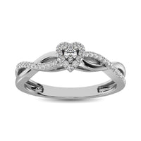 Thumbnail for 10K White Gold 1/5 Ct.Tw. Diamond Heart Ring