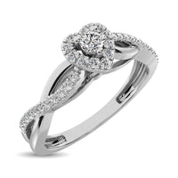 Thumbnail for 10K White Gold 1/5 Ct.Tw. Diamond Heart Ring