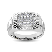 Thumbnail for 10K White Gold 1/2 Ct.Tw. Diamond Mens Fashion Ring