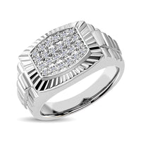 Thumbnail for 10K White Gold 1/2 Ct.Tw. Diamond Mens Fashion Ring