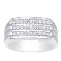 Thumbnail for 10K White Gold 1/2 Ct.Tw. Diamond Mens Fashion Ring