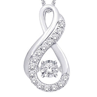 Thumbnail for 10K White Gold 1/5 Ct.Tw.Moving Diamond Fashion Pendant