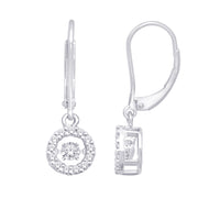 Thumbnail for 10K White Gold 1/3 Ct.Tw. Moving Diamond Danglers Earrings