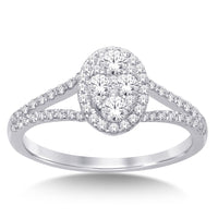Thumbnail for 14K White Gold 5/8 Ct.Tw. Diamond Fashion Ring