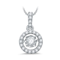Thumbnail for 14K White Gold White Gold 1/3 Ct Moving Diamond Fashion Pendant