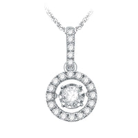 Thumbnail for 14K White Gold 9/10 Ct.Tw. Moving Diamond Fashion Pendant