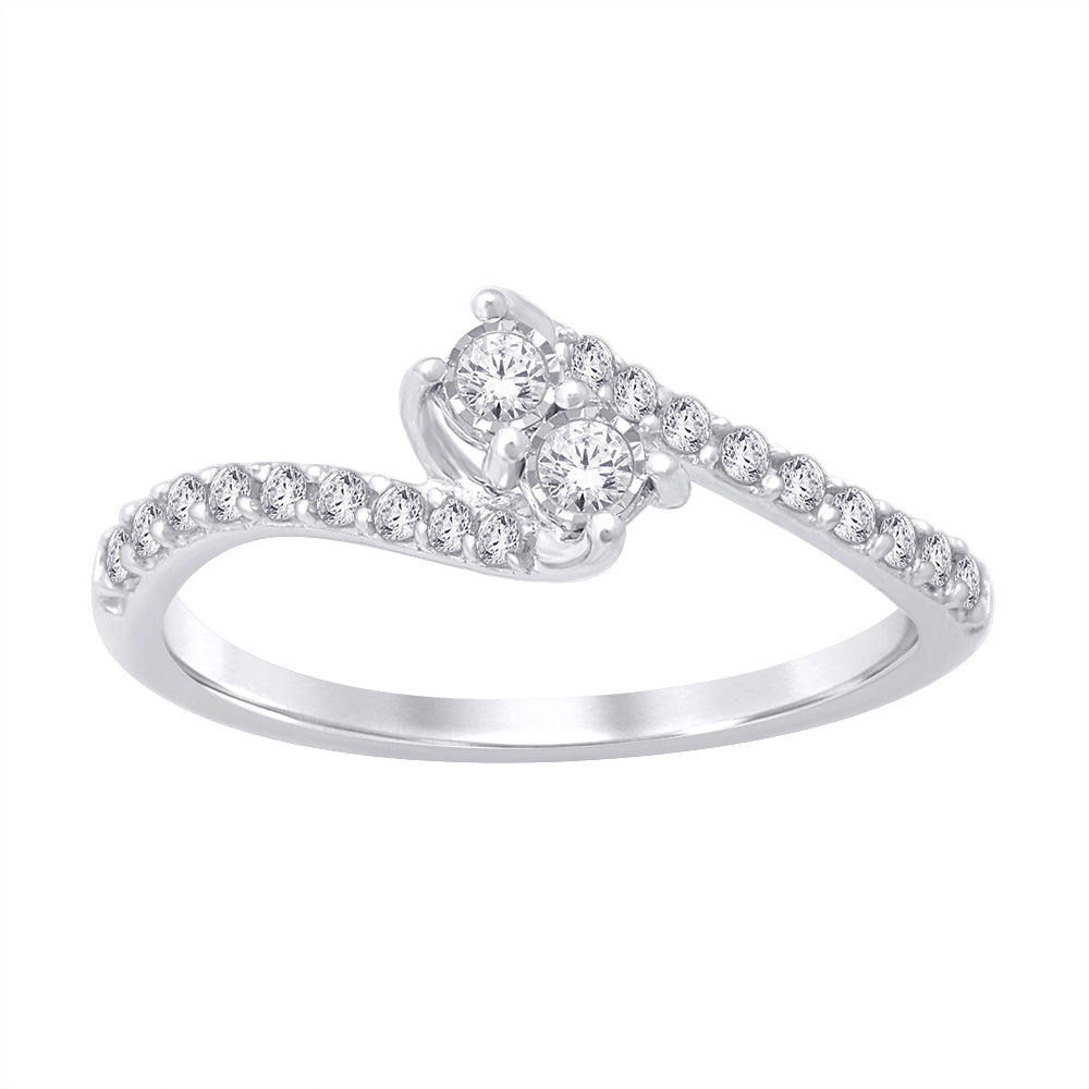 14K White Gold 1/3 Ct.Tw. Diamond Fashion Ring