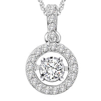Thumbnail for 10K White Gold 1/4 Ct.Tw.Moving Diamond Fashion Pendant