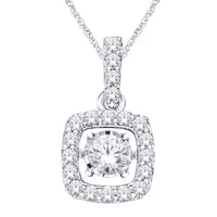 Thumbnail for 10K White Gold 1/4 Ct.Tw.Moving Diamond Fashion Pendant