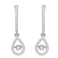 Thumbnail for 10K White Gold 2/5 Ct.Tw.Moving Diamond Fashion Earrings