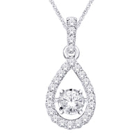 Thumbnail for 10K White Gold 1/4 Ct.Tw.Moving Diamond Fashion Pendant