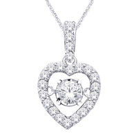 Thumbnail for 10K White Gold 1/4 Ct.Tw.Moving Diamond Fashion Pendant
