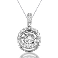 Thumbnail for 14K White Gold 1/2 Ct.Tw. Moving Diamond Pendant