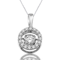 Thumbnail for 14K White Gold 1/2 Ct.Tw. Moving Diamond Pendant