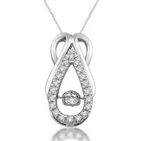 Thumbnail for 10K White Gold 1/3 Ct.Tw.Moving Diamond Fashion Pendant