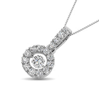 Thumbnail for 10K White Gold 9/10 Ct.Tw.Moving Diamond Fashion Pendant