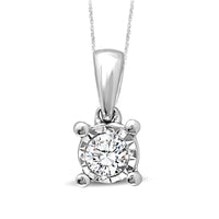 Thumbnail for 10K White Gold 1/20 Ct.Tw.Diamond Solitaire Pendant