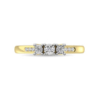 Thumbnail for 10K Yellow Gold 1/4 Ct.Tw Diamond Engagement Ring