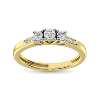 Thumbnail for 10K Yellow Gold 1/4 Ct.Tw Diamond Engagement Ring