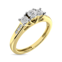 Thumbnail for 10K Yellow Gold 1/4 Ct.Tw Diamond Engagement Ring