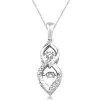 Thumbnail for 10K White Gold 2/5 Ct.Tw.Moving Diamond Fashion Pendant