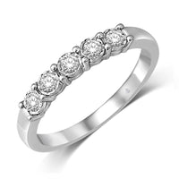 Thumbnail for 10K White Gold 5/8 Ct.Tw. Diamond Half Eternity Band