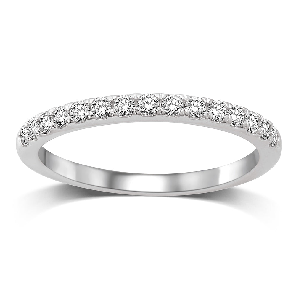 14K White Gold 1/2 Ct.Tw.Diamond Wedding Band