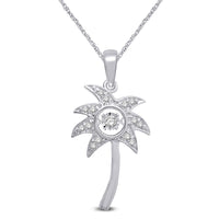 Thumbnail for 14K White Gold 1/8 Ctw Moving Diamond Sea Life Pendant