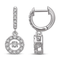 Thumbnail for 14K White Gold 1 1/4 Ct.Tw Moving Diamond Earrings