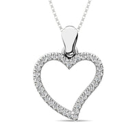 Thumbnail for 10K White Gold 1/8 Ct.Tw.Diamond  Heart Pendant
