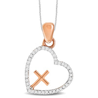 Thumbnail for 10K White Gold 1/8 Ct.Tw.Diamond  Heart Pendant