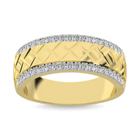 Thumbnail for 14K Yellow Gold 1/2 Ct.Tw.Diamond Machine Mens Band