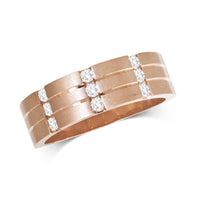 Thumbnail for 14K White Gold 1/3 Ct.Tw.Diamond Machine Mens Band