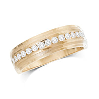 Thumbnail for 14K Yellow Gold 1/2 Ct.Tw.Diamond Machine Mens Band