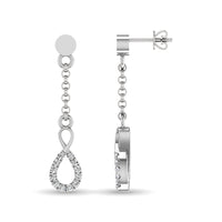 Thumbnail for 10K White Gold 1/10 Ct.Tw.Diamond Infinity Earrings