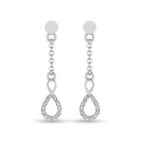 Thumbnail for 10K White Gold 1/10 Ct.Tw.Diamond Infinity Earrings