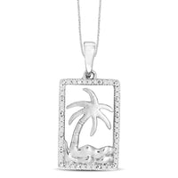 Thumbnail for 14K White Gold 1/10 Ct.Tw.Diamond Fashion Pendant