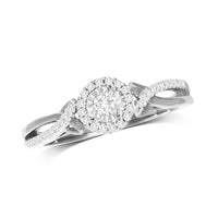 Thumbnail for 10K White Gold 1/5 Ct.Tw.Diamond Promise Ring