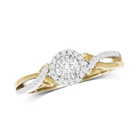 Thumbnail for 10K Yellow Gold 1/5 Ct.Tw.Diamond  Promise Ring