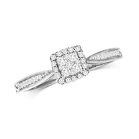 Thumbnail for 10K White Gold 1/5 Ct.Tw.Diamond Promise Ring