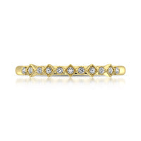 Thumbnail for 14K Yellow Gold 1/20 Ctw Diamond Stackable Band