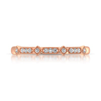 Thumbnail for 14K Rose Gold 1/20 Ct.Tw.Diamond Stackable Band