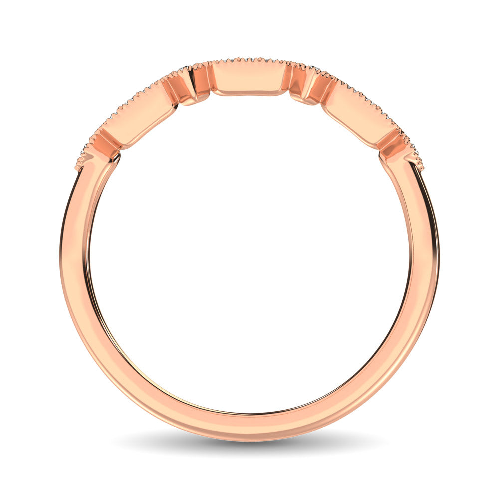 14K Rose Gold 1/20 Ct.Tw.Diamond Stackable Band